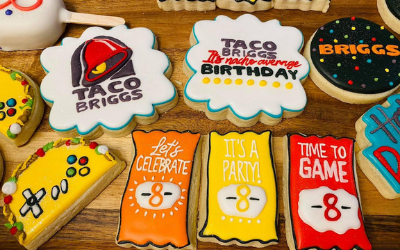 Taco Bell themed cookies